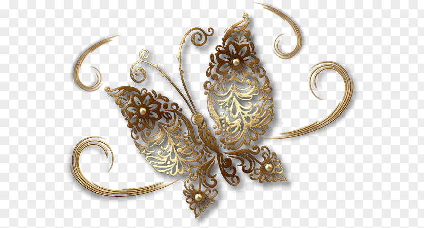 Papillon Earring Body Jewellery PNG