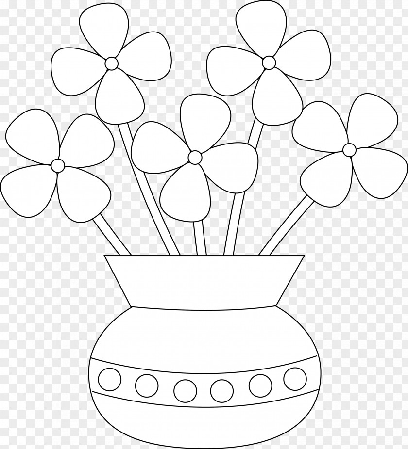Vase Coloring Book Flowerpot Drawing Child PNG