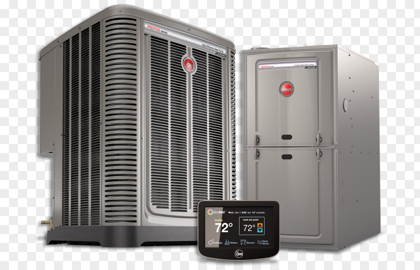 Furnace HVAC Air Conditioning Rheem Seasonal Energy Efficiency Ratio PNG