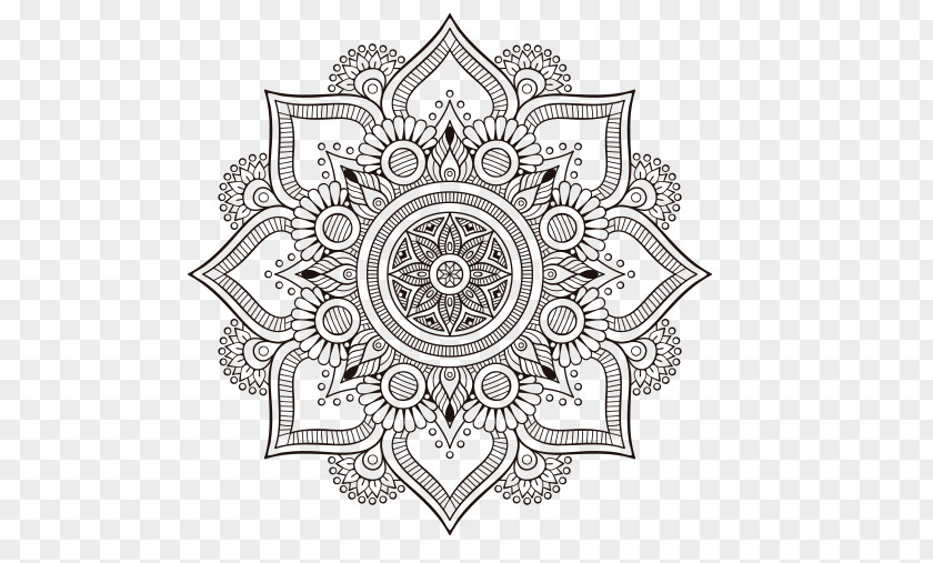 Mandala Coloring Book Clip Art PNG