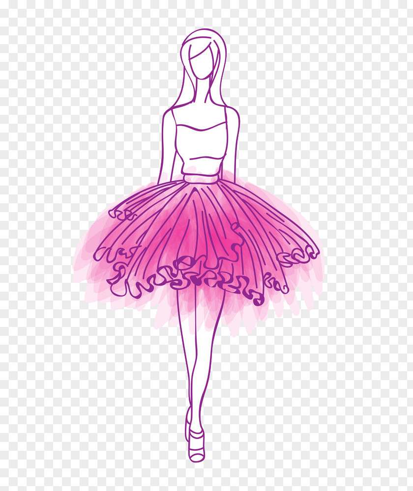 Skirt Fashion Girl Illustration PNG Illustration, Clothing Dresses, woman in tutu dress clipart PNG