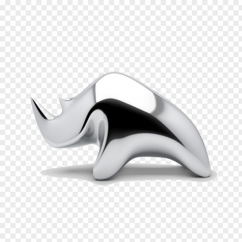 Abstract Art Utensils Rhinoceros Sculpture Minimalism Industrial Design PNG