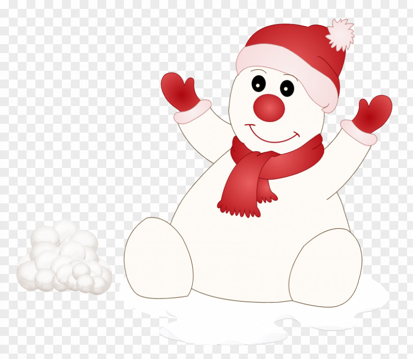 Snowman Santa Claus Christmas Ornament PNG