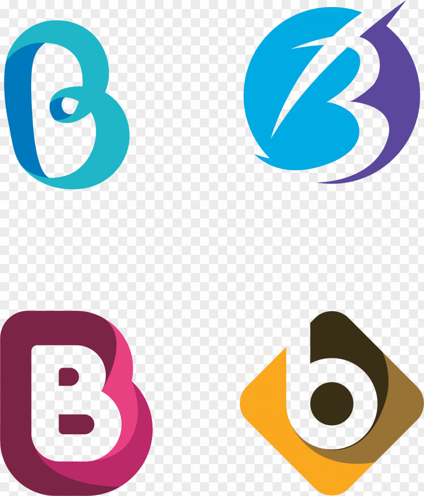 Vector Hand-painted B Alphabet Tags Brand Logo Clip Art PNG