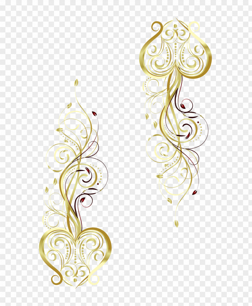 Wedding Gold Pattern Motif Gratis PNG