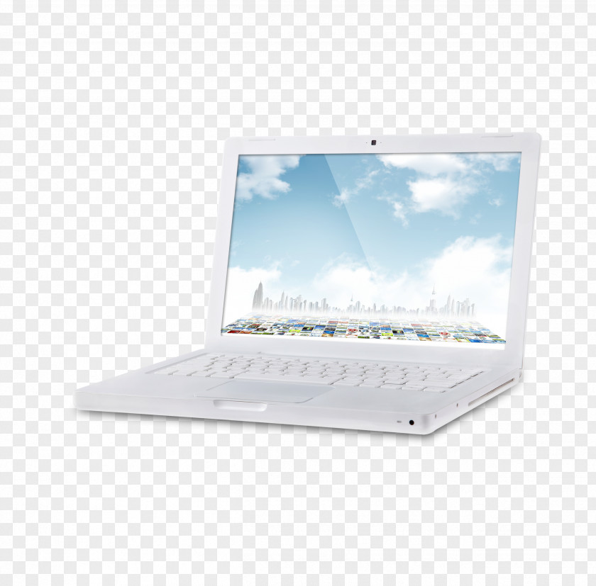 White Notebook Creative Laptop Netbook Paper PNG