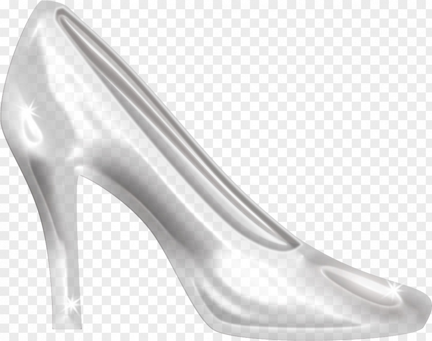White Transparent High Heels Material Free To Pull Slipper Cinderella High-heeled Footwear Shoe PNG