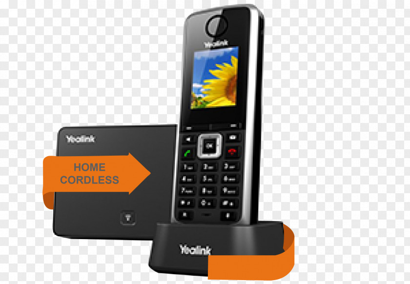 Yealink SIP-W52P Digital Enhanced Cordless Telecommunications VoIP Phone Session Initiation Protocol Telephone PNG