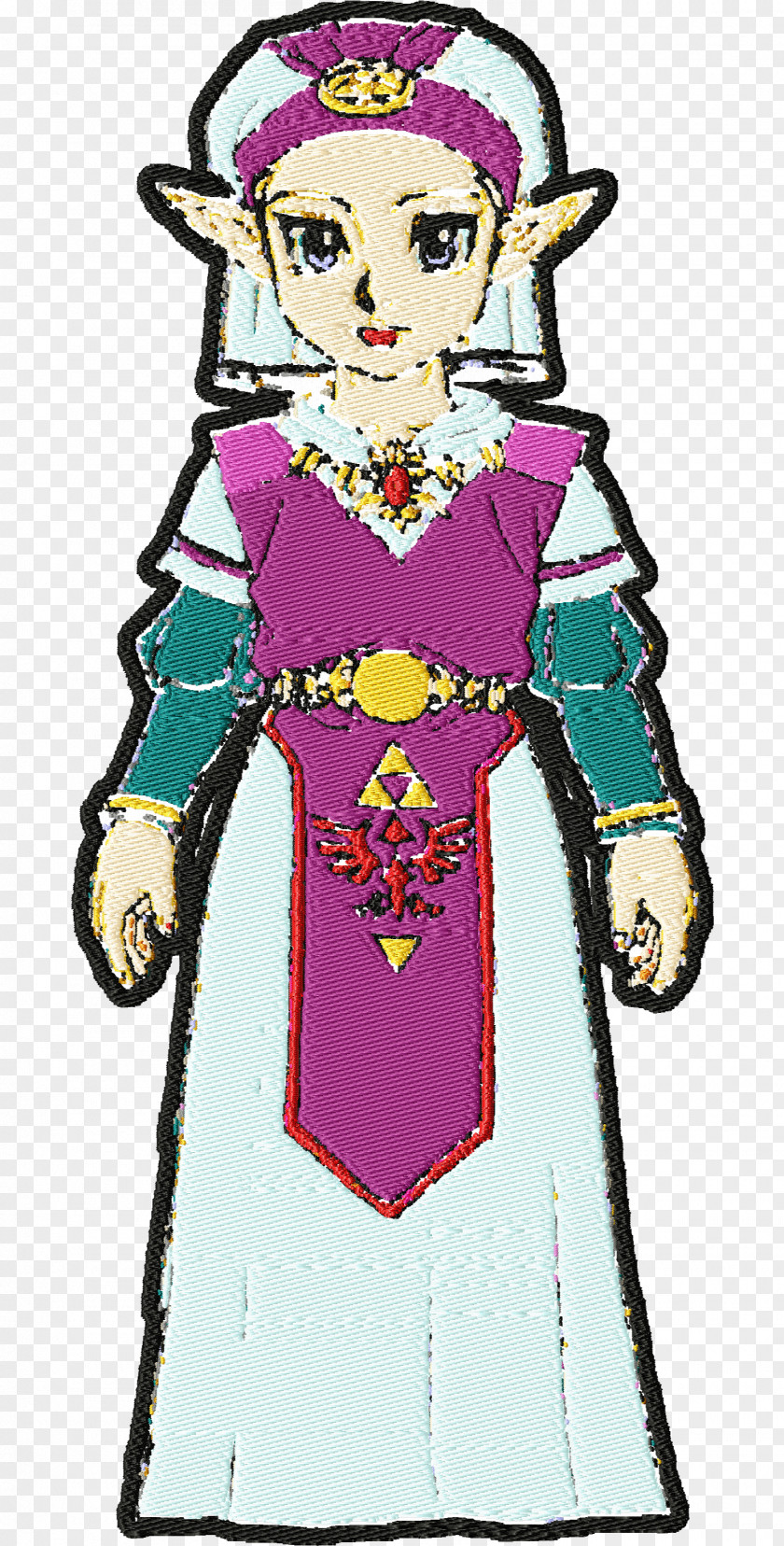 Embroidered Princess Zelda Art YouTube Costume PNG