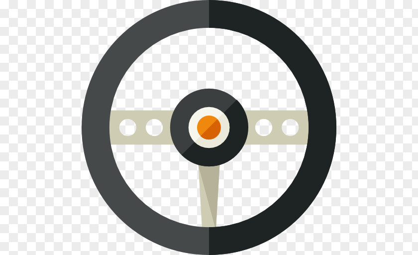 A Black Steering Wheel Car Icon PNG