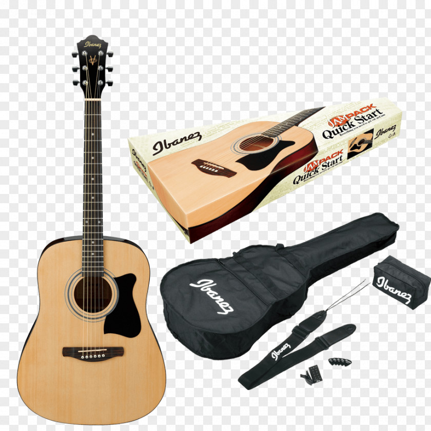 Acoustic Guitar Ibanez Dreadnought Electronic Tuner PNG