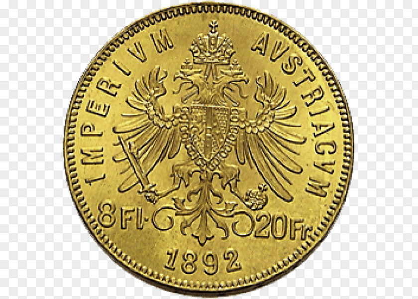 Coin Gold Auction Austro-Hungarian Gulden PNG