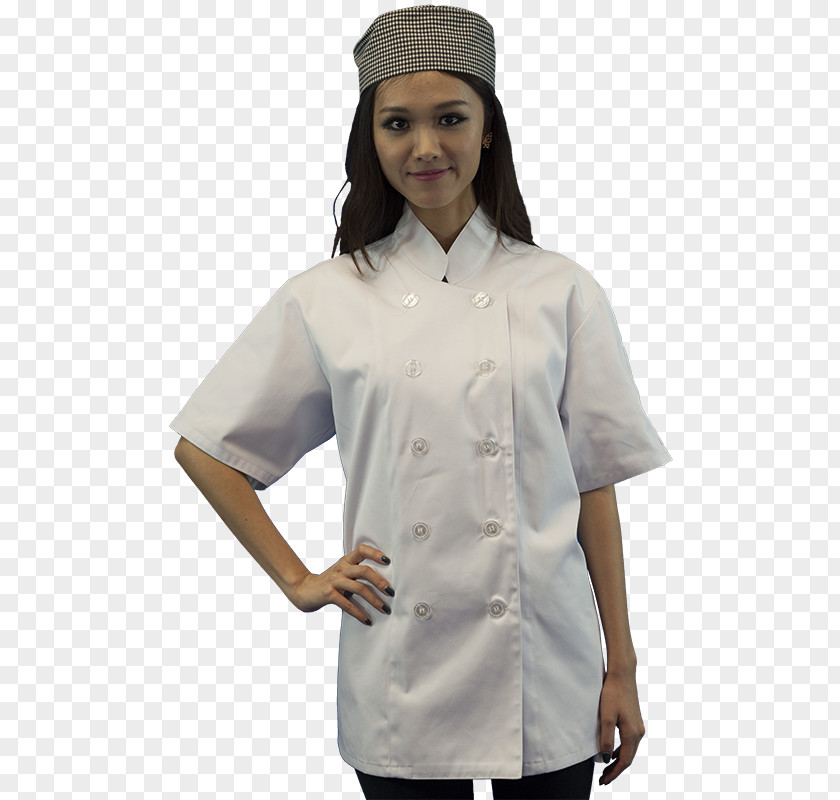 Female Chef Sleeve Clothing Chef's Uniform Shirt PNG
