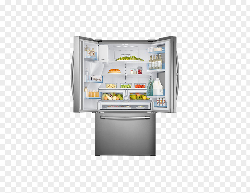 Refrigerator Samsung RF28HDED RF23HTEDBSR American ShowCase Fridge-Freezer Food RH77H90507H PNG