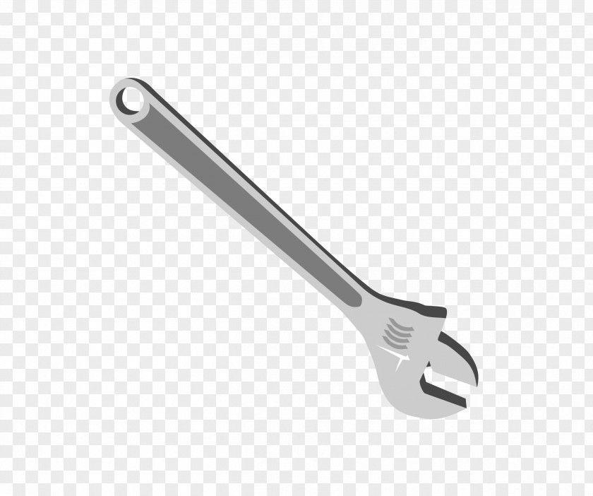 Silver Spanner Tool Cartoon Drawing Wrench PNG