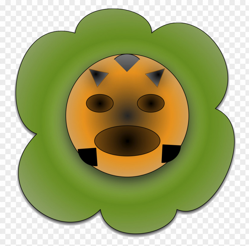 Design Green Snout Smiley PNG