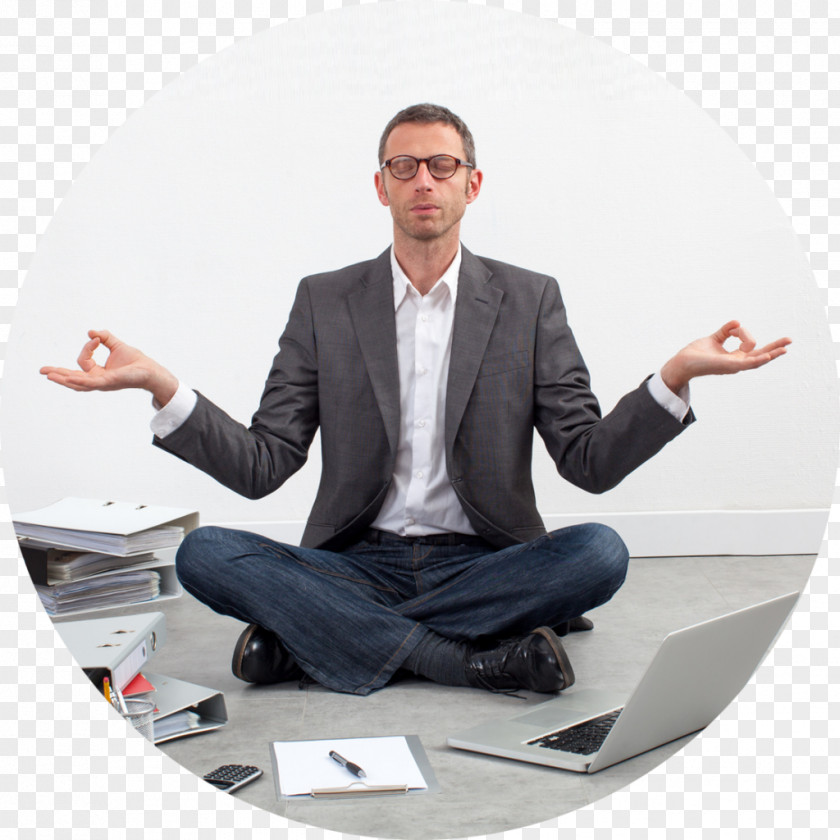 Middle-aged Male Lecturer Meditation Businessperson Office Mindfulness PNG