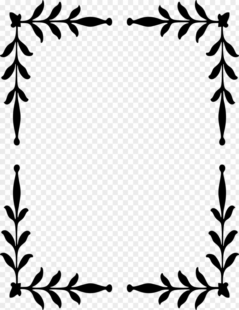 Leaf Border Ornament Clip Art PNG