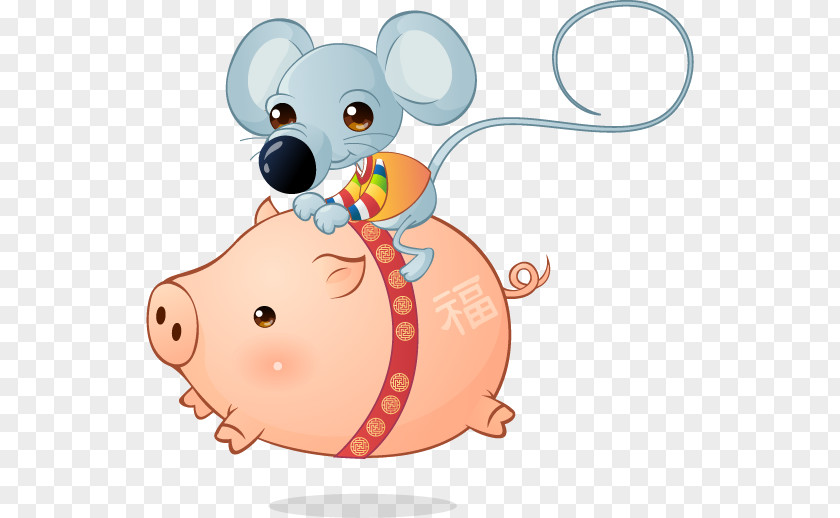 Riding A Pig Mouse Show Lo Domestic Designer Clip Art PNG
