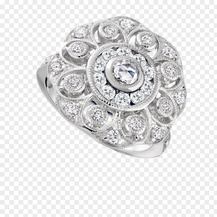 Antique Diamond Rings Wedding Ceremony Supply Ring Silver Jewellery Bling-bling PNG