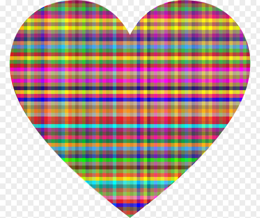 Checkered Heart Love Clip Art PNG