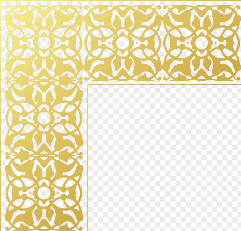 Gold Frame Pattern PNG