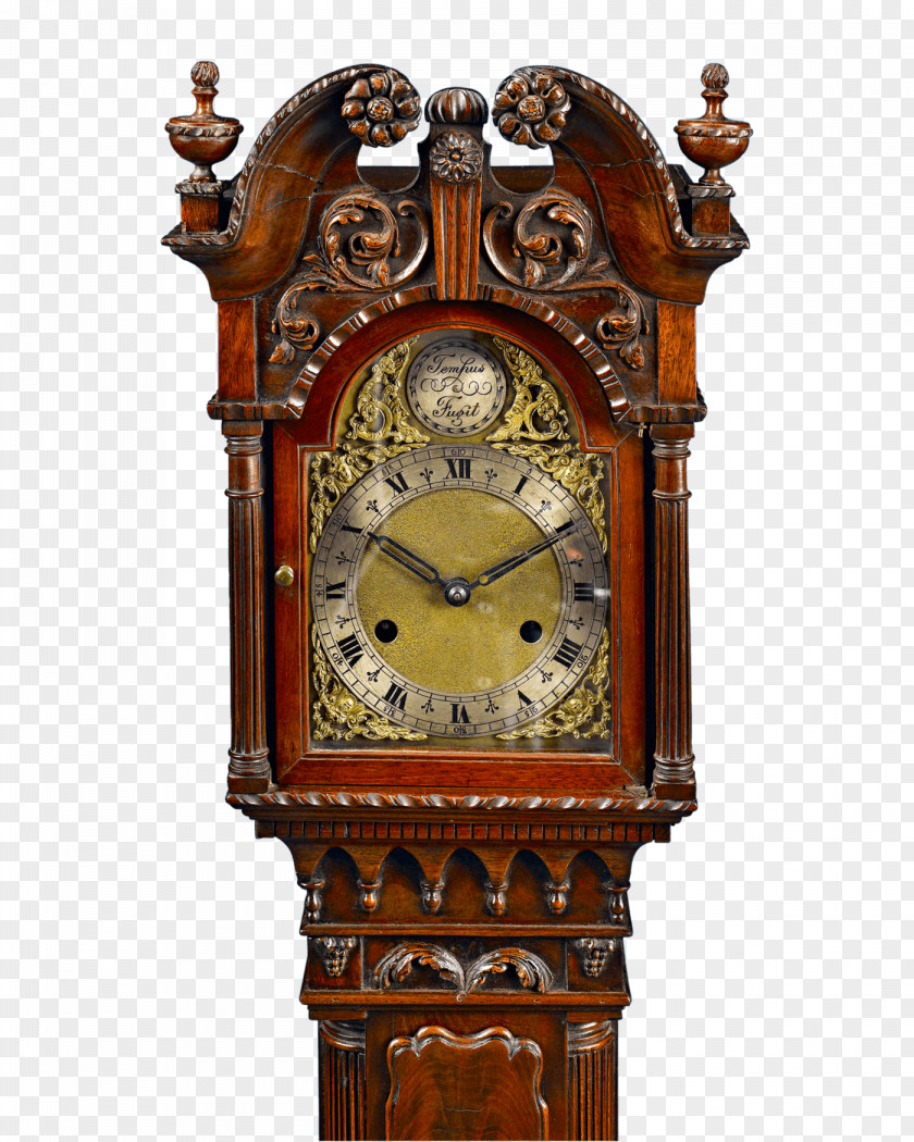 Mahogany Floor & Grandfather Clocks Antique PNG