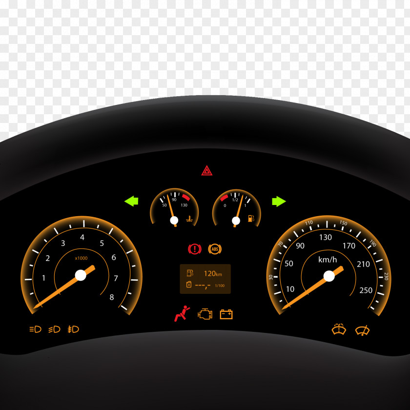 Vector Car Interior Dashboard PNG