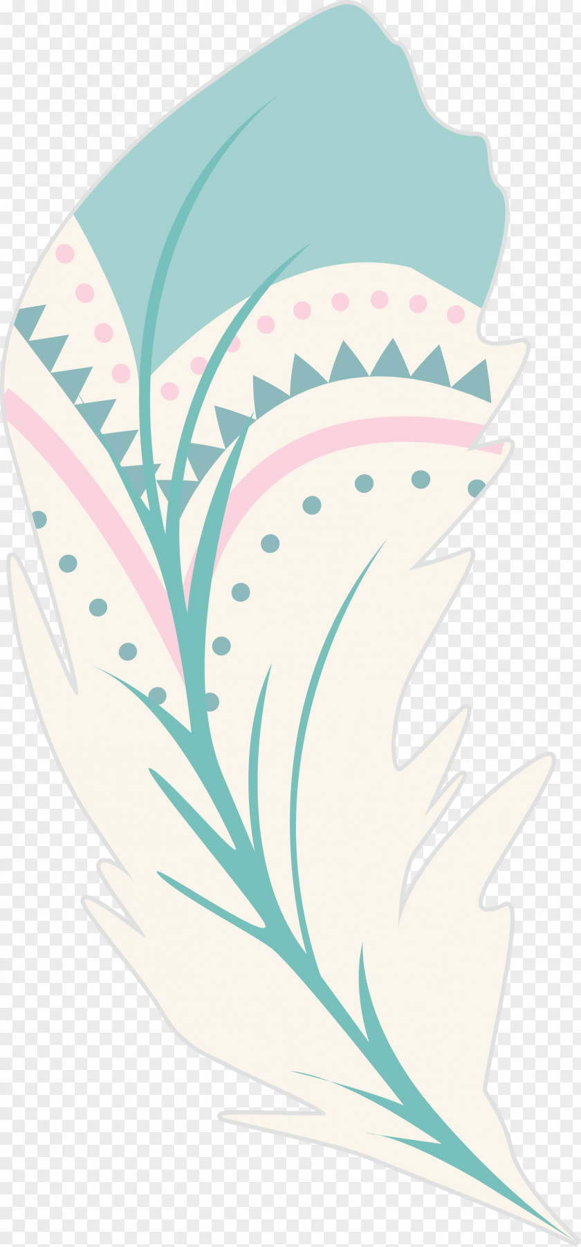 Blue Feather Illustration PNG