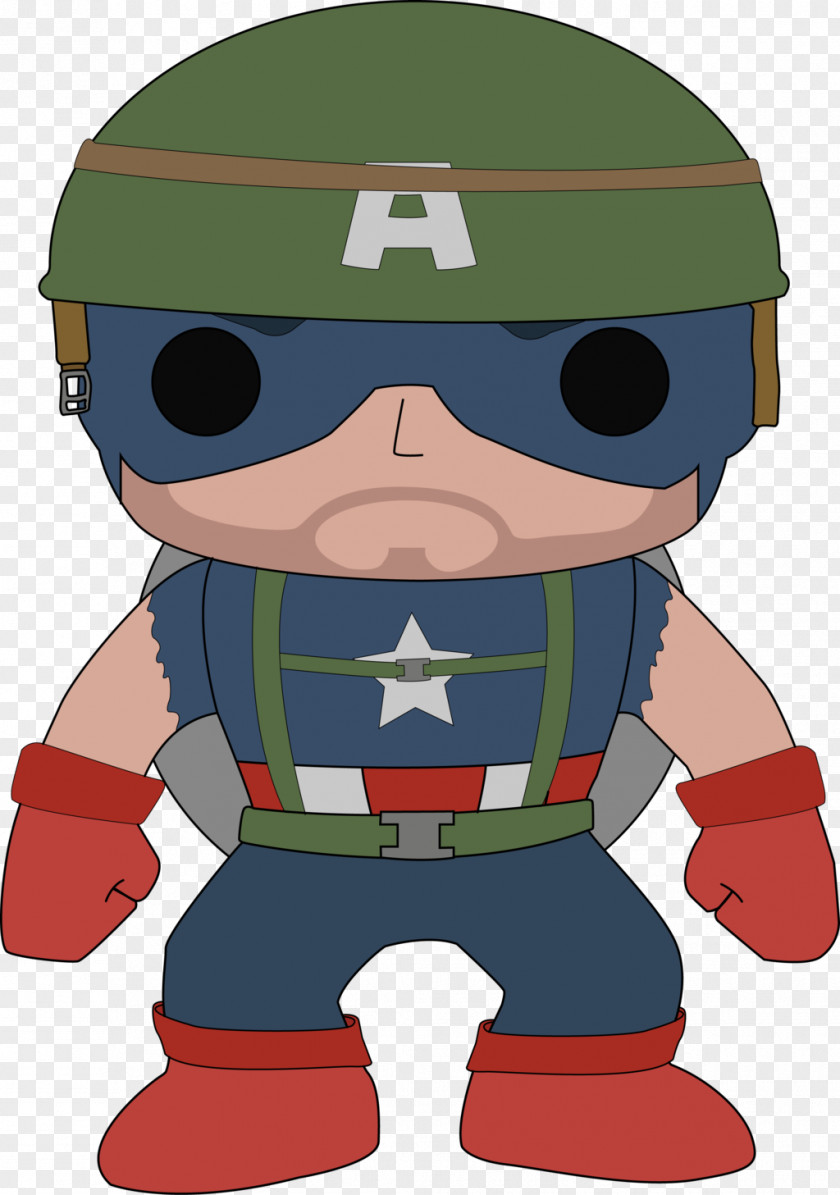 Captain America Vector Digital Art Funko PNG