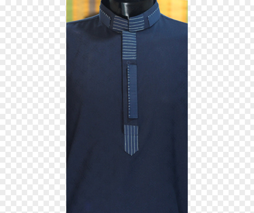 T-shirt Sleeve Cobalt Blue Collar Outerwear PNG