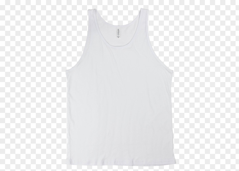 White Canvas Gilets Undershirt Sleeveless Shirt Neck PNG