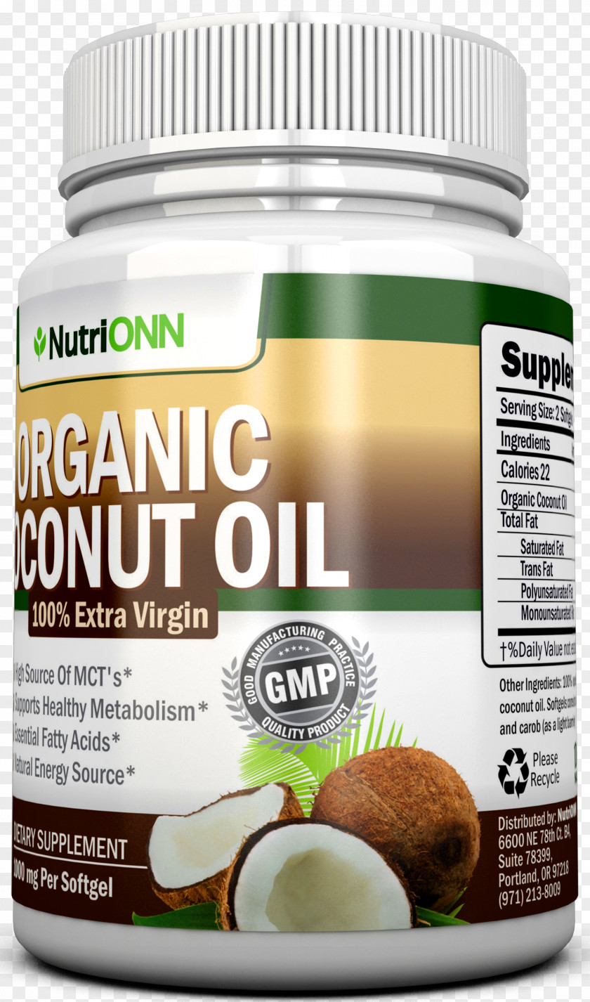Coconut Oil Superfood Dietary Supplement Softgel Organic Food PNG