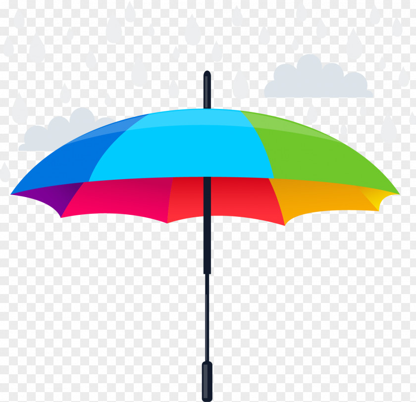 Rainbow Color Umbrella Design Vector Material Name Meaning PNG