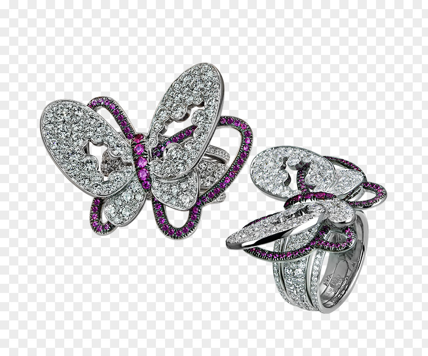 Flower Ring Butterfly Earring Jewellery Gemstone PNG
