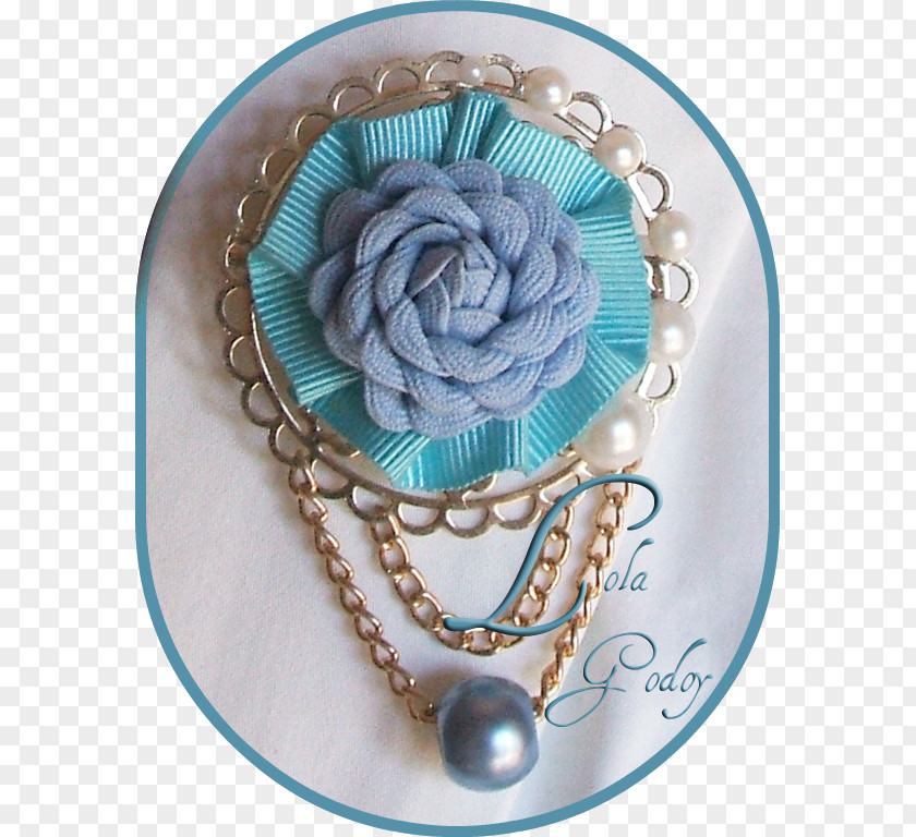 Rose Family Turquoise Brooch PNG
