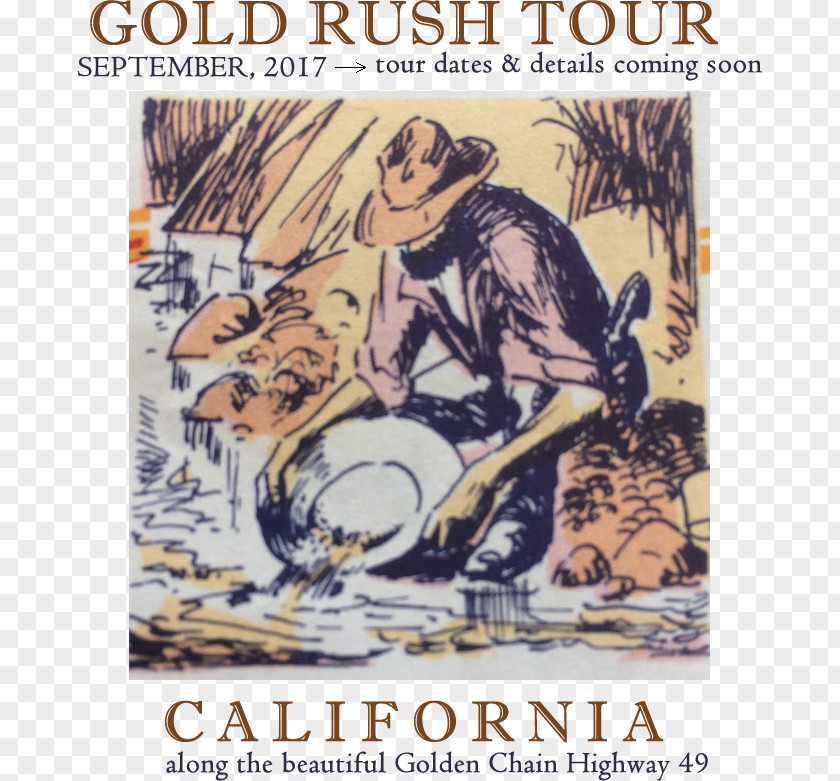 California Gold Rush Mammal Poster Art PNG