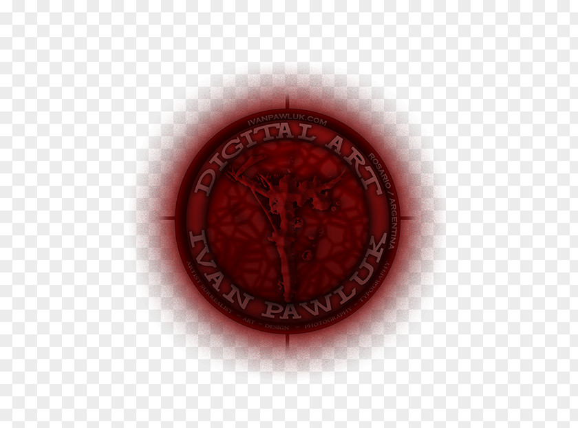 Circle Maroon Badge Font PNG