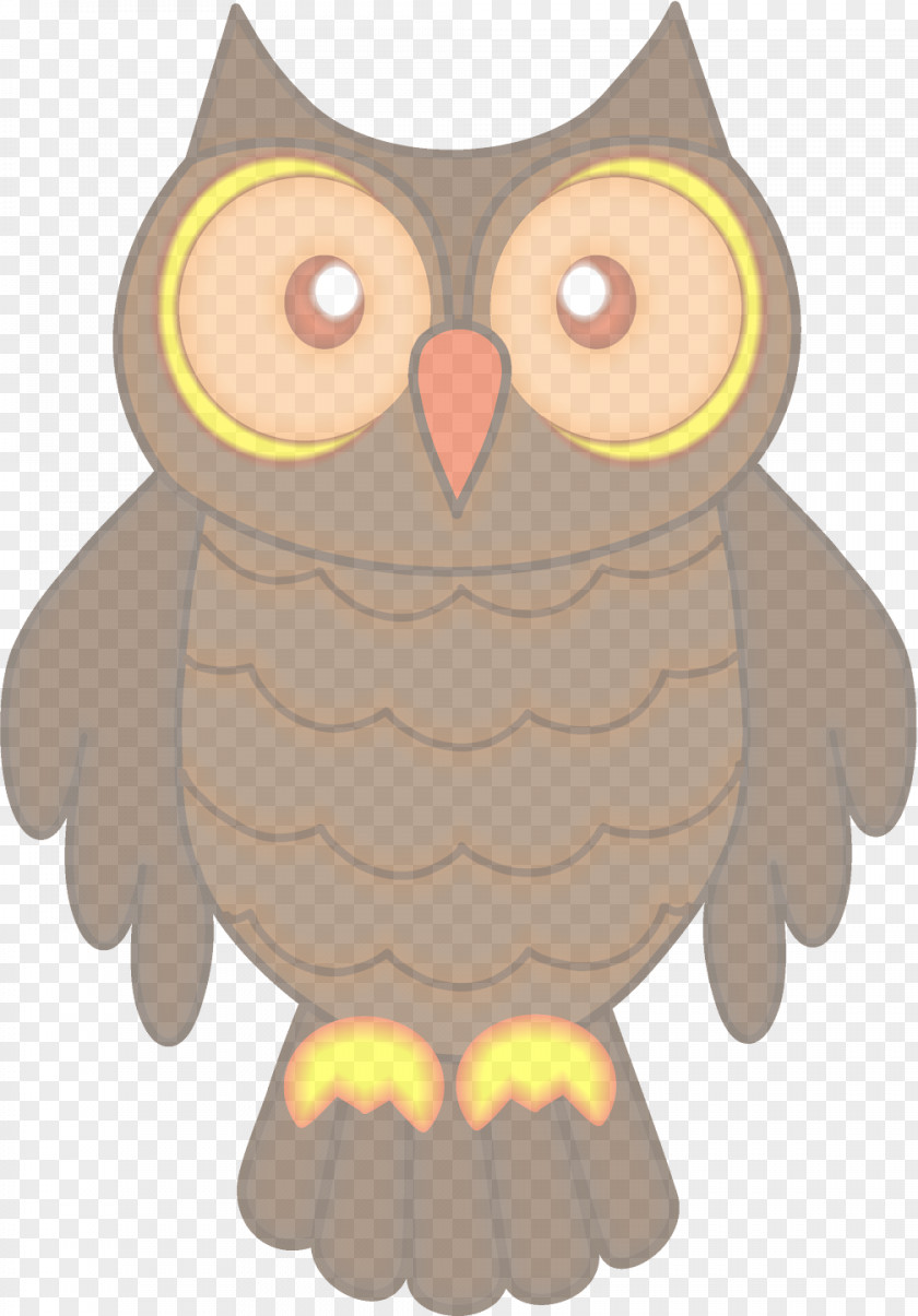 Wing Yellow Owl Bird Of Prey Cartoon Clip Art PNG