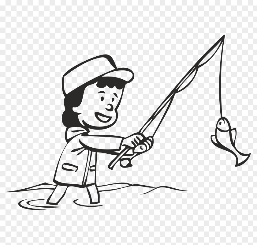 Fishing Clip Art Line Rods Coloring Book Drawing PNG