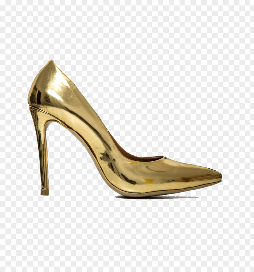 Gold Slipper High-heeled Shoe Stiletto Heel PNG