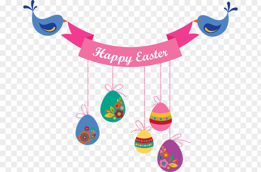Happy Easter Free Download Bunny Banner Clip Art PNG