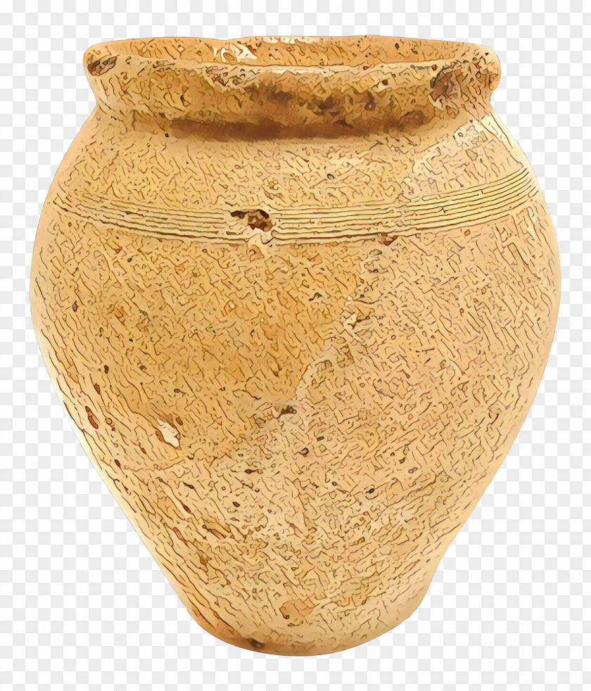 Interior Design Beige Earthenware Pottery Vase Artifact Ceramic PNG