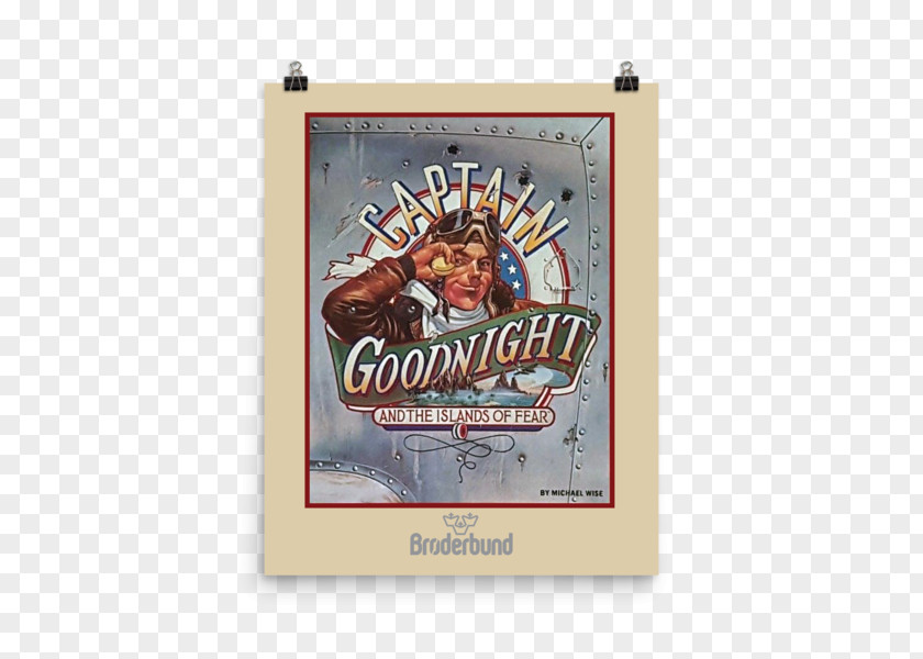 Social Poster Mockup Apple II Captain Goodnight And The Islands Of Fear Video Games Earth Orbit Stations Flight Simulator PNG