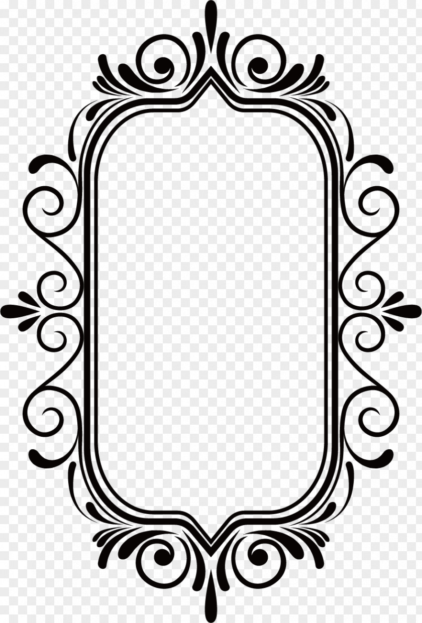 Ancient Black Border Classic Frame Picture PNG