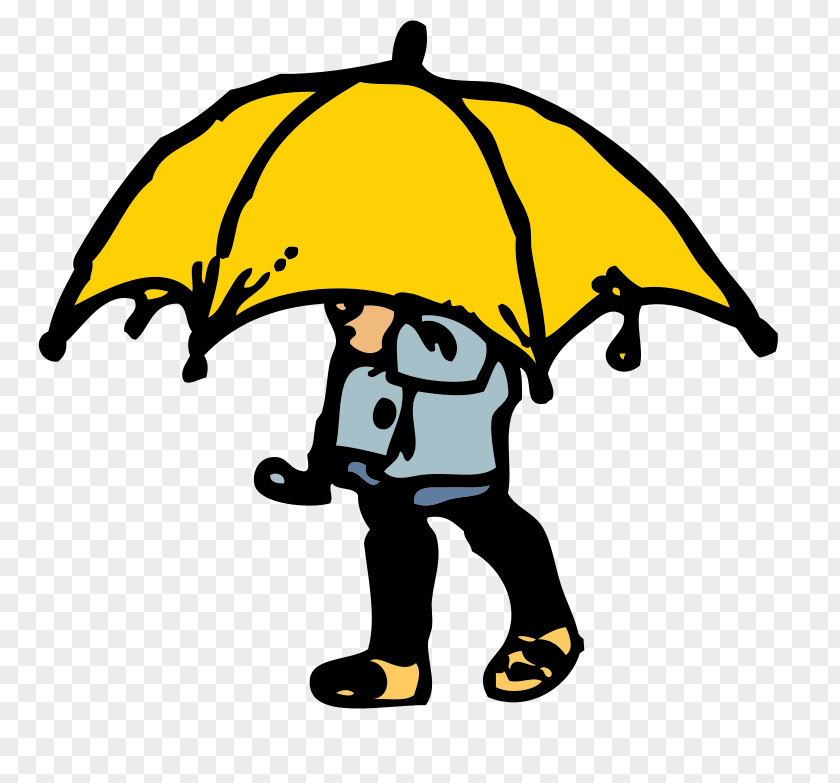 Boy With Umbrella Clip Art PNG