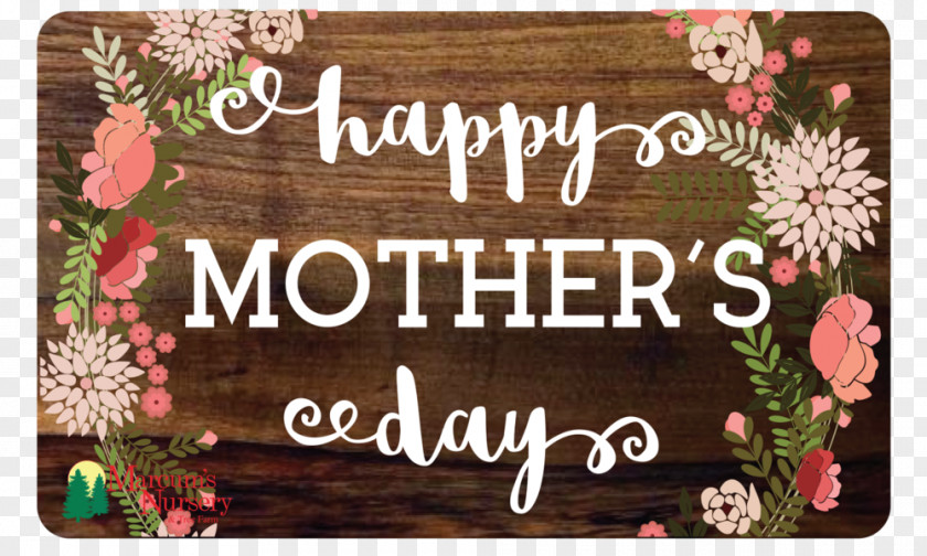 Mother's Day Gift Floral Design Text Font PNG
