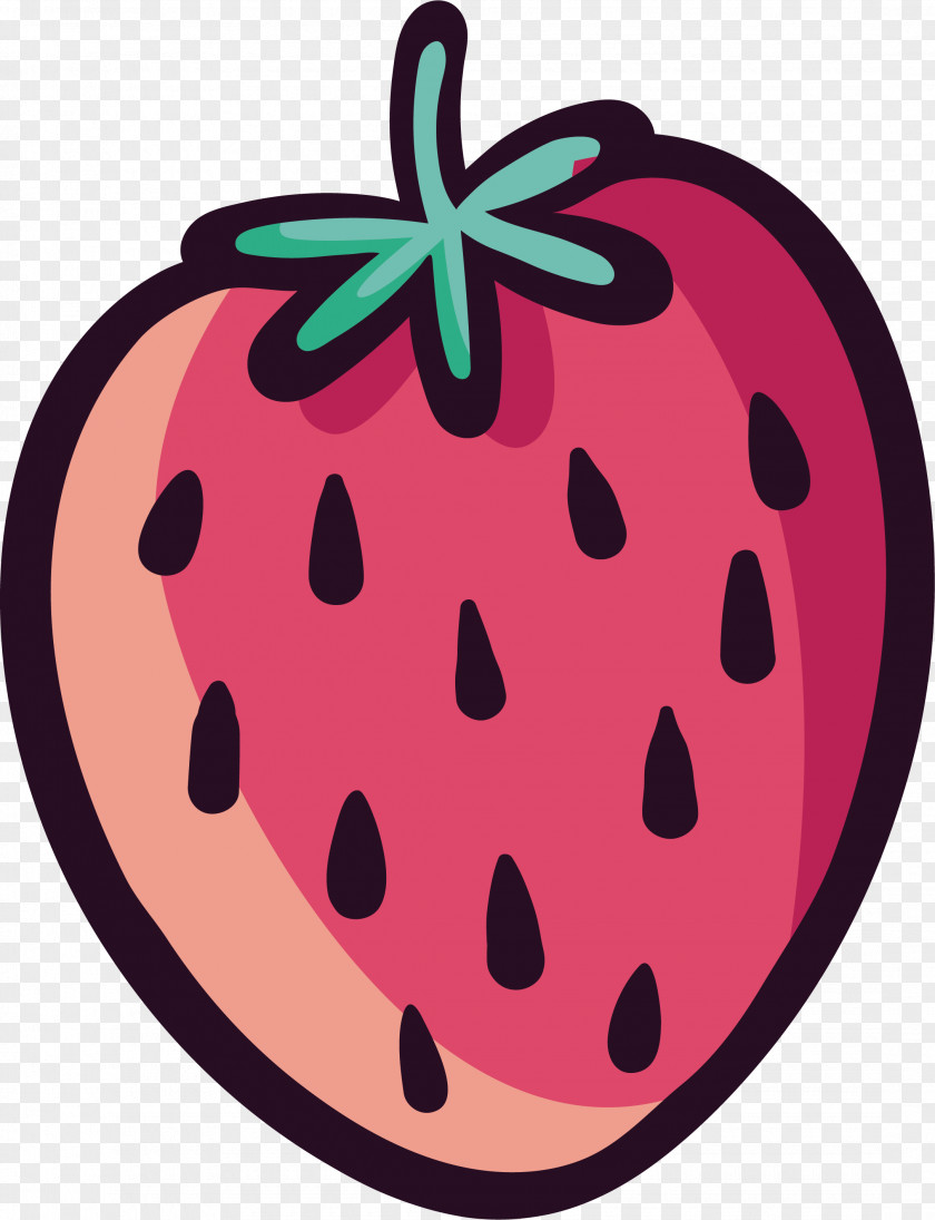 Pink Strawberry Sticker Art Clip PNG
