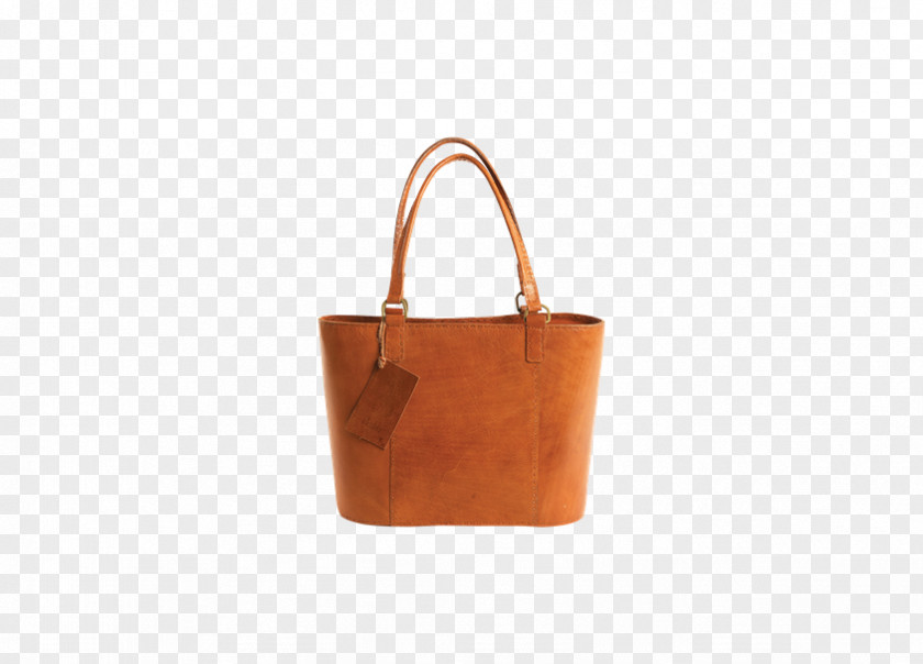 Practical Stools Tote Bag Leather Brown Caramel Color PNG