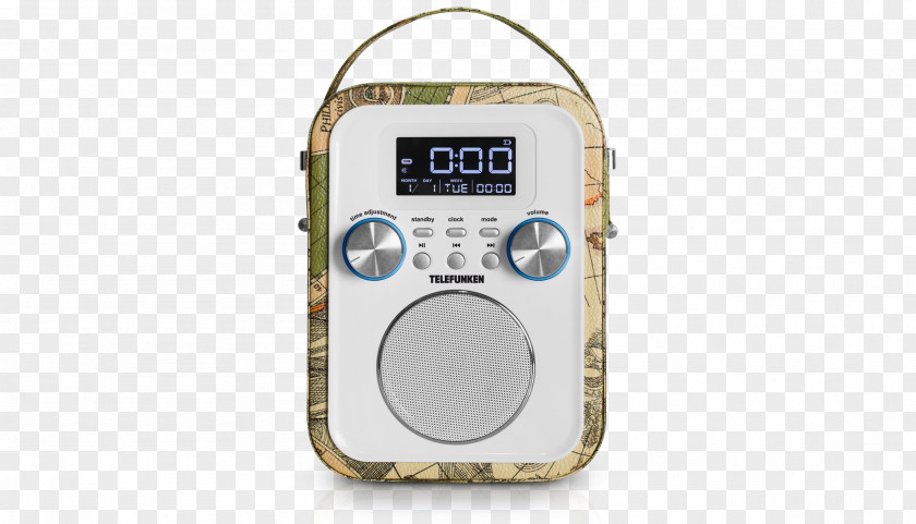 Radio Electronics Receiver Telefunken Clock PNG